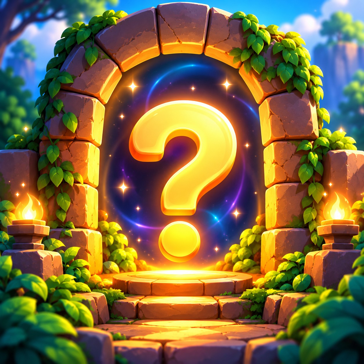 A glowing mystery door representing more games